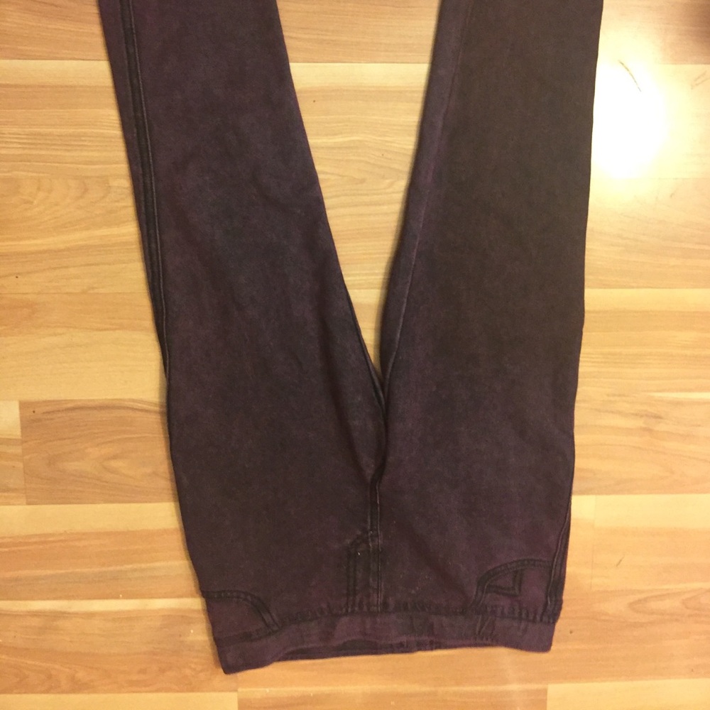 Girls Dark Purple Jeans Leggings